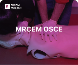 Instructor demonstrating CPR technique on a mannequin for MRCEM OSCE preparation
